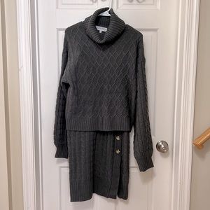 Sweater Top & Skirt Set